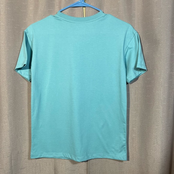 NWT Cat & Jack 10/12 Teal Unicorn Tee - Picture 2 of 3